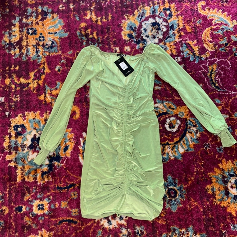Fit Your Needs Mini Dress - Green